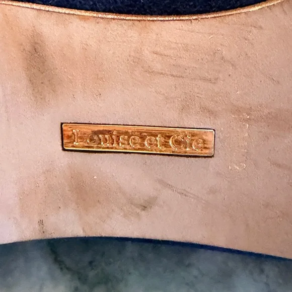 Louise et Cie Lo Anniston Navy Suede Leather Bow Slip on Loafer Flats.  VGUC - Picture 6 of 8